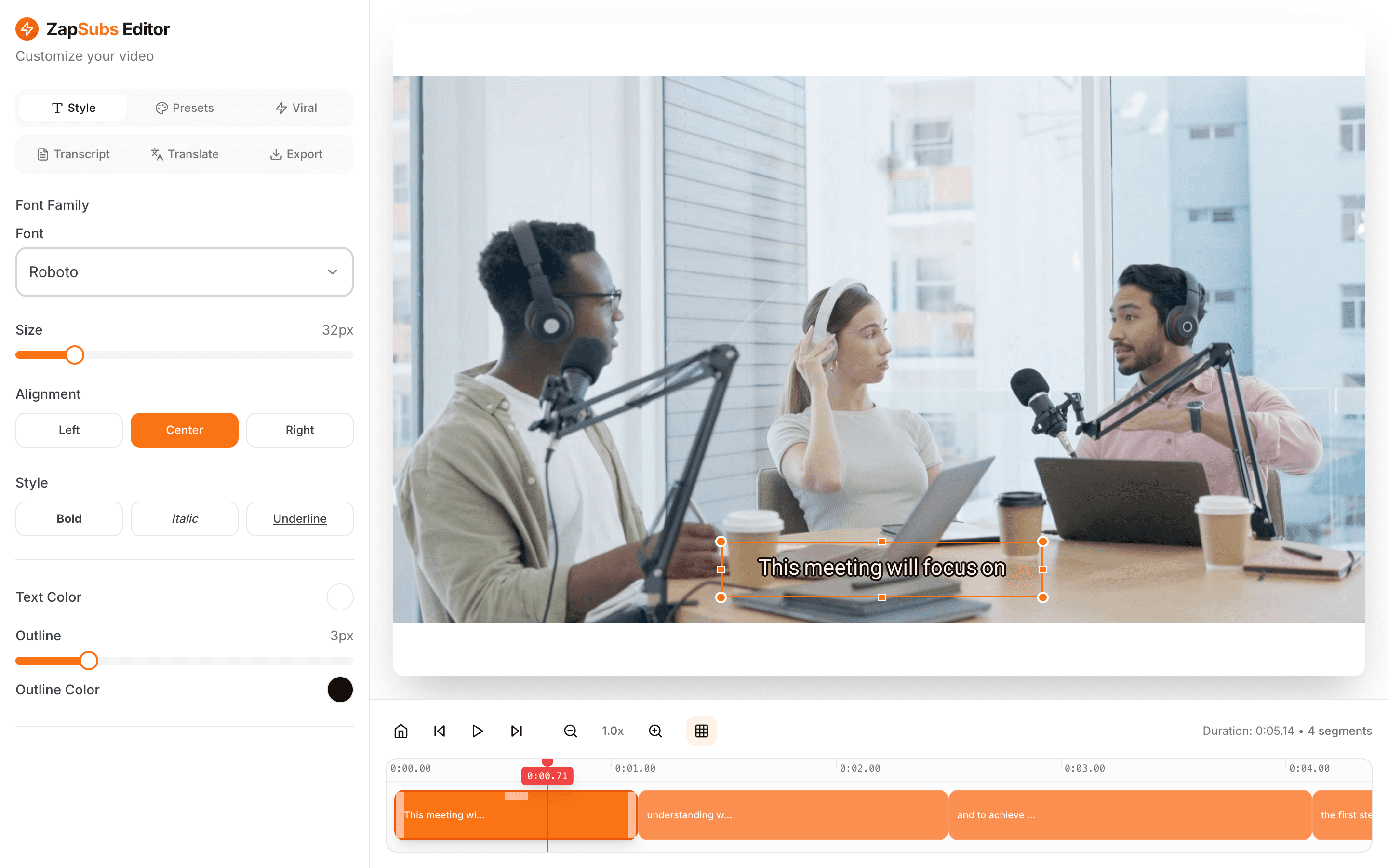 Automatic Subtitle Generation